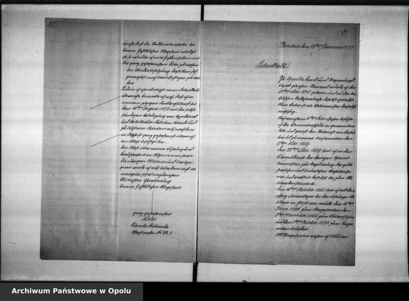 Obraz 11 z jednostki "Acta des Magistrats zu Oppeln betreffend die Wiederbesetzung der durch den Tod des p. Heyne erledigten Stadt - Secretair - Stelle"