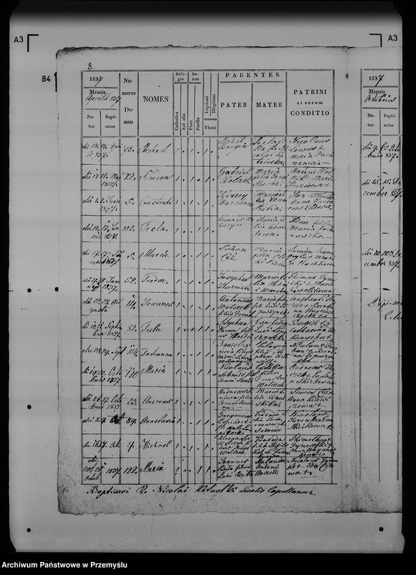 image.from.unit.number "[Kopie ksiąg metrykalnych parafii Święte z filią Zadąbrowie (dekanat Radymno)]"