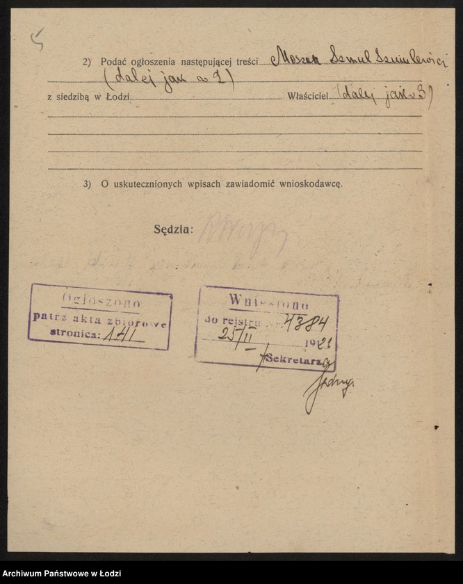 Obraz 7 z jednostki "Szmul Moszek Szmulewicz- handel odpadkami"