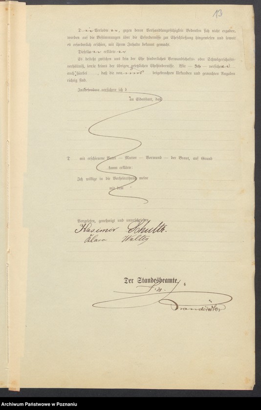 Obraz 15 z jednostki "[Dokumenty dostarczone przez narzeczonych do zawarcia związku małżeńskiego za 1902 rok. Tom XVI]"