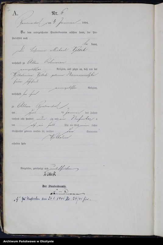 image.from.unit.number "Geburts-Haupt-Register Nr 1 - 322"