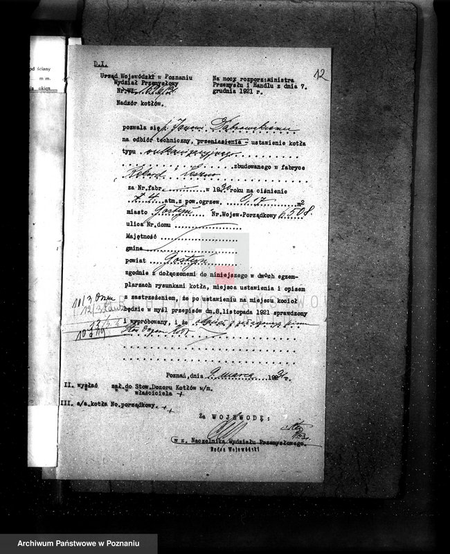 Obraz 17 z jednostki "Mleczarnia w Gostyniu, własność W. Bobczyński nr woj. kotła 1975"