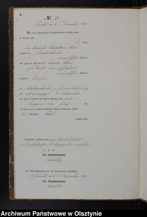 Obraz 13 z jednostki "Geburts-Neben-Register Nr 1 - 13"