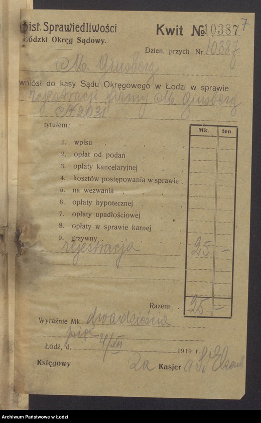 Obraz 9 z jednostki "Mozes Grinsberg - sprzedaż towarów manufakturowych"