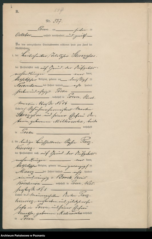 Obraz 6 z jednostki "Księga miejscowa małżeństw tom III [Rejestr główny małżeństw]"