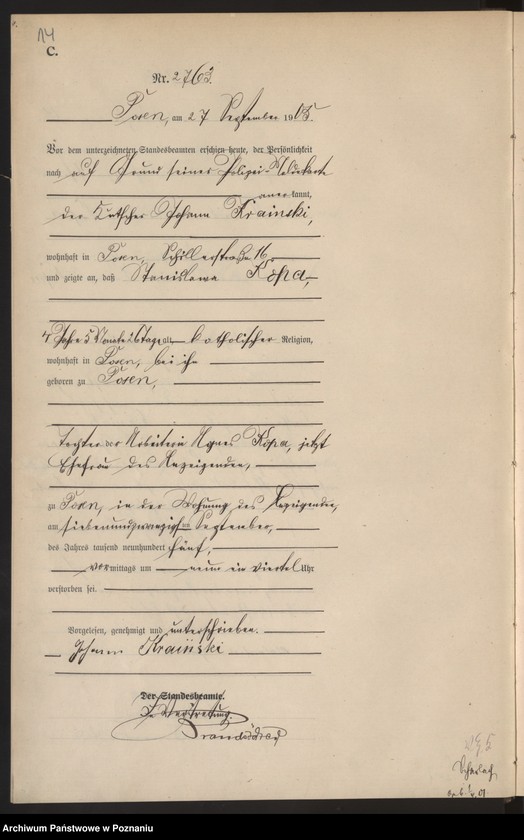 Obraz 16 z jednostki "Księga miejscowa zgonów tom VI"