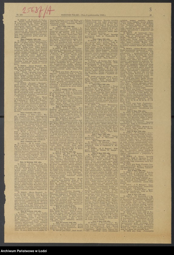 Obraz 10 z jednostki "Abram Zajnwel Szpajzer- sprzedaż manufaktury"