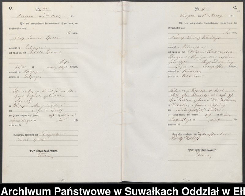 image.from.unit.number "[Sterbe-Haupt-Register des Königlich Preussischen Standes-Amtes Belzonzen Kreis Johannisburg]"