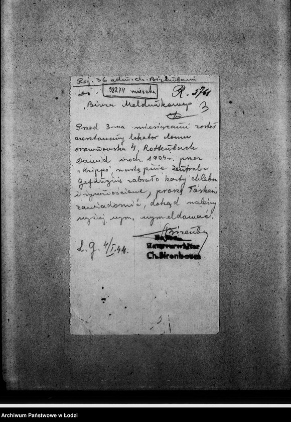 Obraz 6 z jednostki "[Korespondencja z Wydziałem Kart w sprawie skreślenia osób wymeldowanych]"