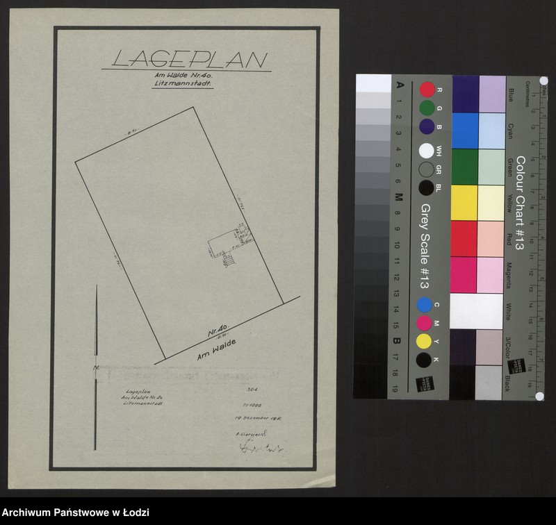 Obraz 1 z jednostki "Lageplan Am Walde 40 Litzmannstadt"