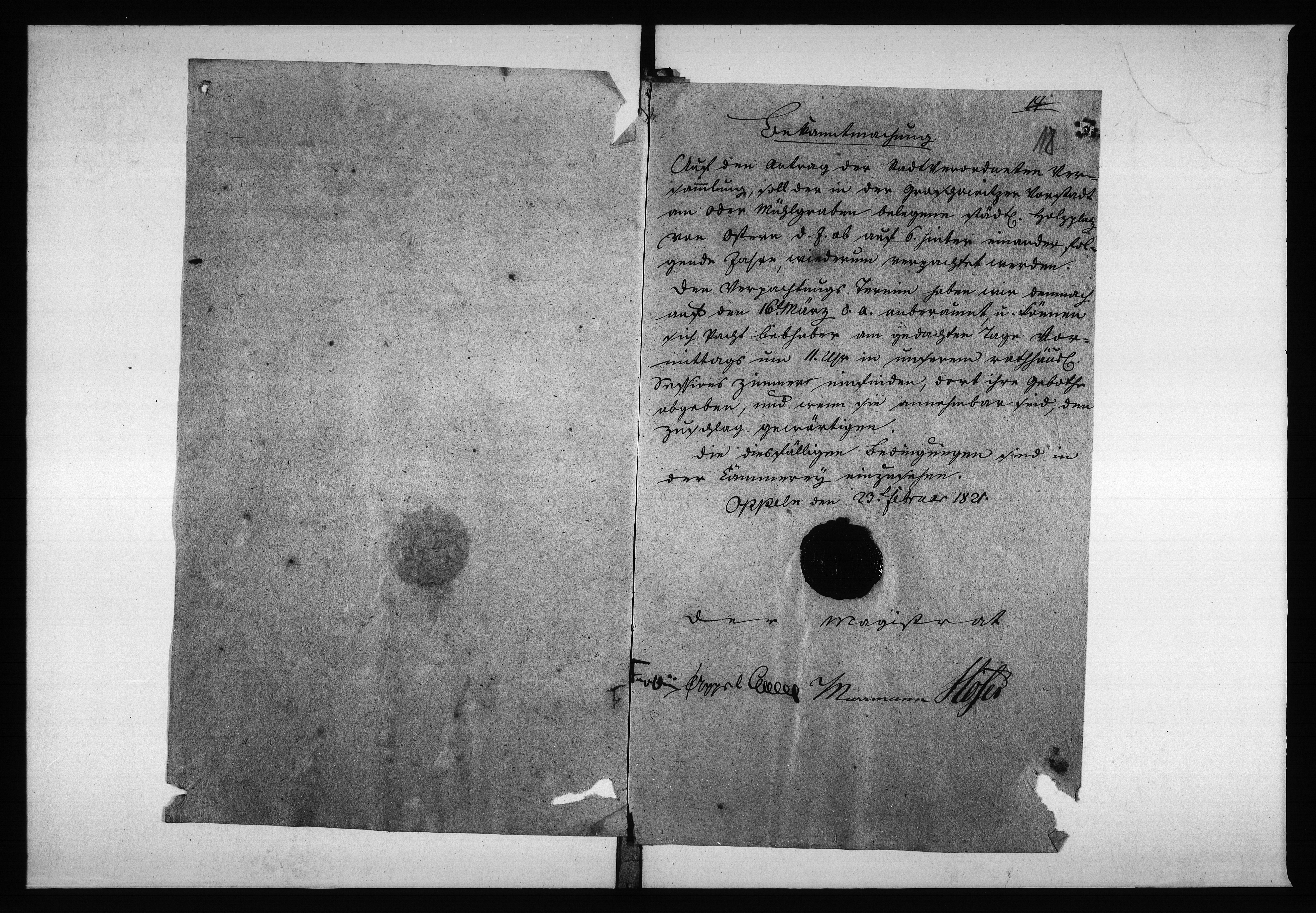 Obraz 20 z jednostki "Acta von Verpachtung des Städtischen Holtz-Platzes resp: Abladeplätze Vol: I de anno 1820"