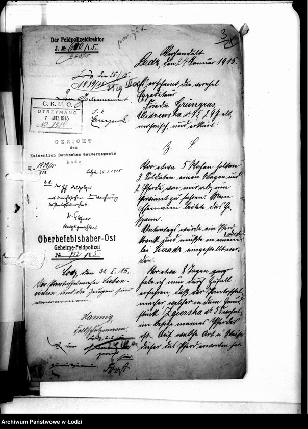 Obraz 6 z jednostki "KRP 1 dzielnicy MO w Łodzi. Regulaminy, isntrukcje i postanowienia obowiązujące-komunikaty"