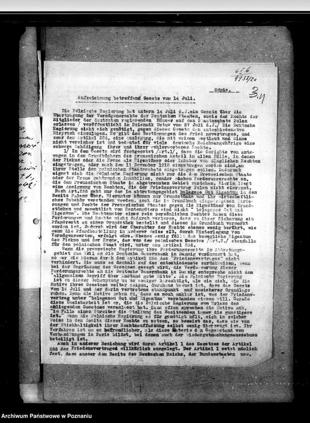 Obraz 9 z jednostki "Sprawy prawne dokumenty, wnioski i korespondencja z Departamentu Sprawiedliwości"