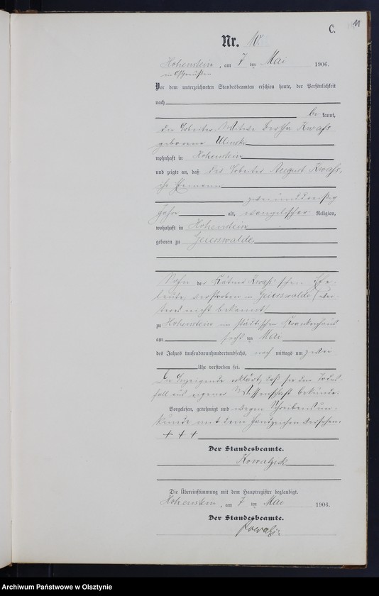 image.from.unit.number "Sterbe-Neben-Register Nr 1 - 38"