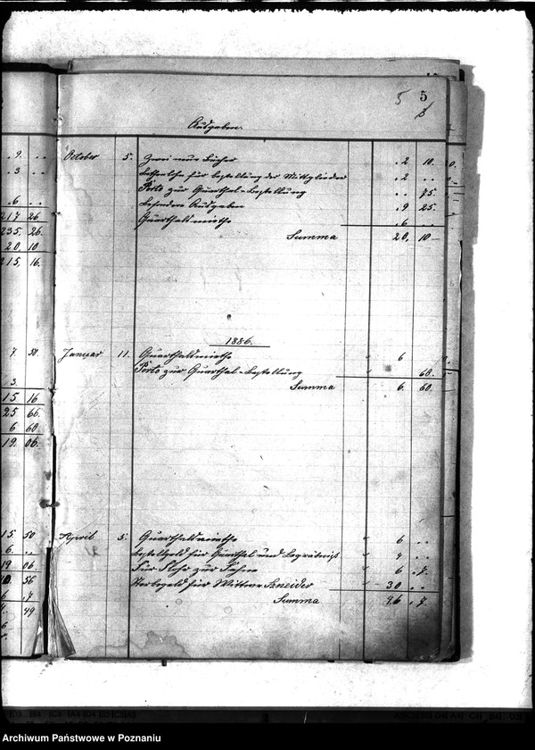 Obraz 9 z jednostki "Journal über Einnahme und Ausgaben der Böttchermeisterinnung in Posen ..."