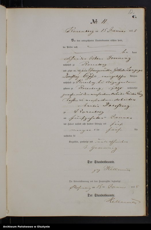 image.from.unit.number "Sterbe-Neben-Register Nr 1 - 133"