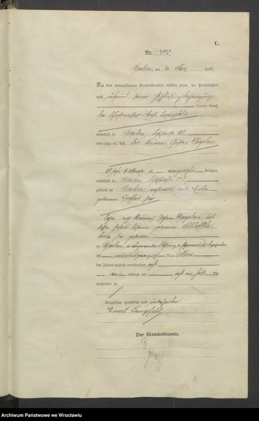 image.from.unit.number "Sterbe-Haupt-Register Breslau IV 1908 Band 2"