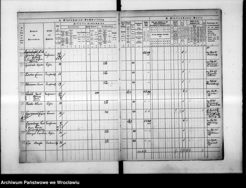 image.from.unit.number "Klassensteuerrolle nebst Eikommens - Nachweisung"