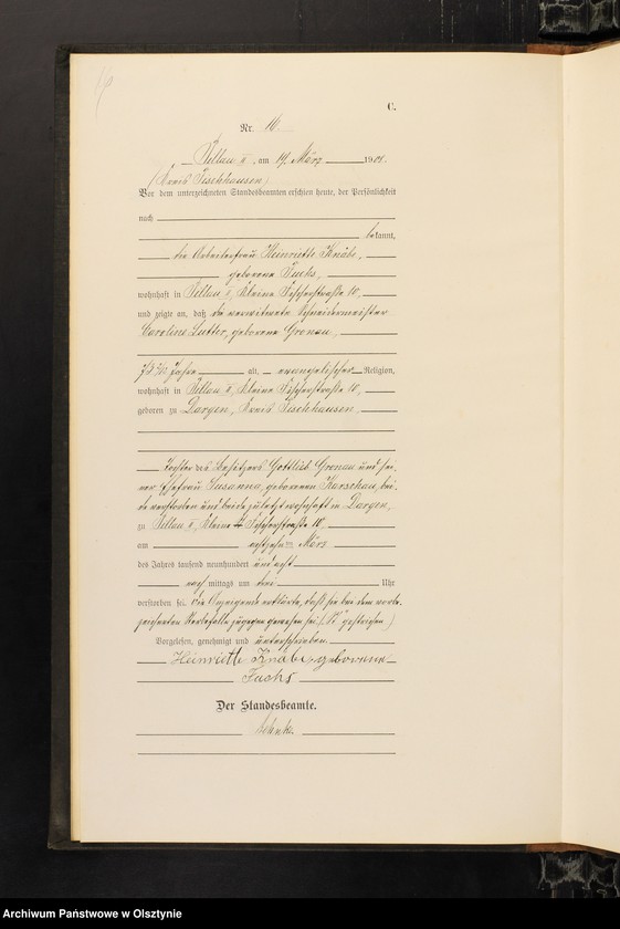 image.from.unit.number "Sterbe-Haupt-Register Nr 1 - 82 i 1 - 71"