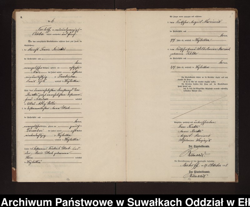 image.from.unit.number "Heirats-Neben-Register des Preussischen Standes-Amtes Neuhoff Kreis Loetzen"