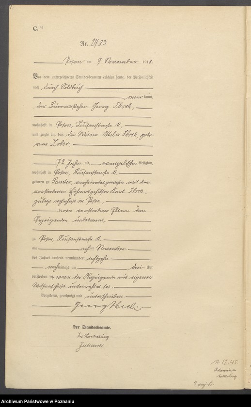 Obraz 6 z jednostki "Księga miejscowa zgonów tom VII [Rejestr główny zgonów]"