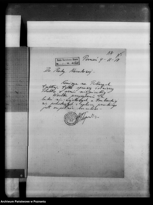 Obraz 19 z jednostki "Korespondencja różna w sprawie pomocy materialnej i prawnej i inna dotycząca spraw społeczno - politycznych."