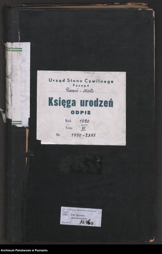 Obraz 2 z jednostki "Księga urodzeń odpis tom VI [Rejestr poboczny urodzeń]"