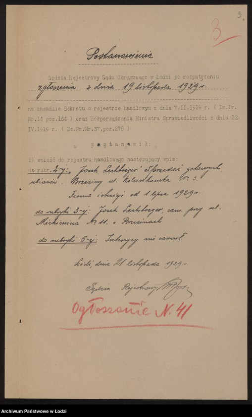 Obraz 5 z jednostki "Josek Lechtreger – sprzedaż gotowych ubiorów"