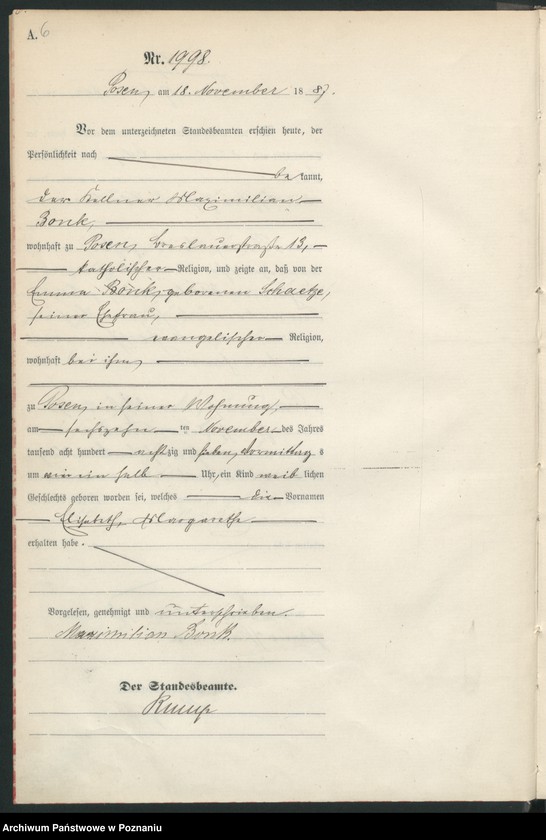 Obraz 9 z jednostki "Księga urodzeń t. V"