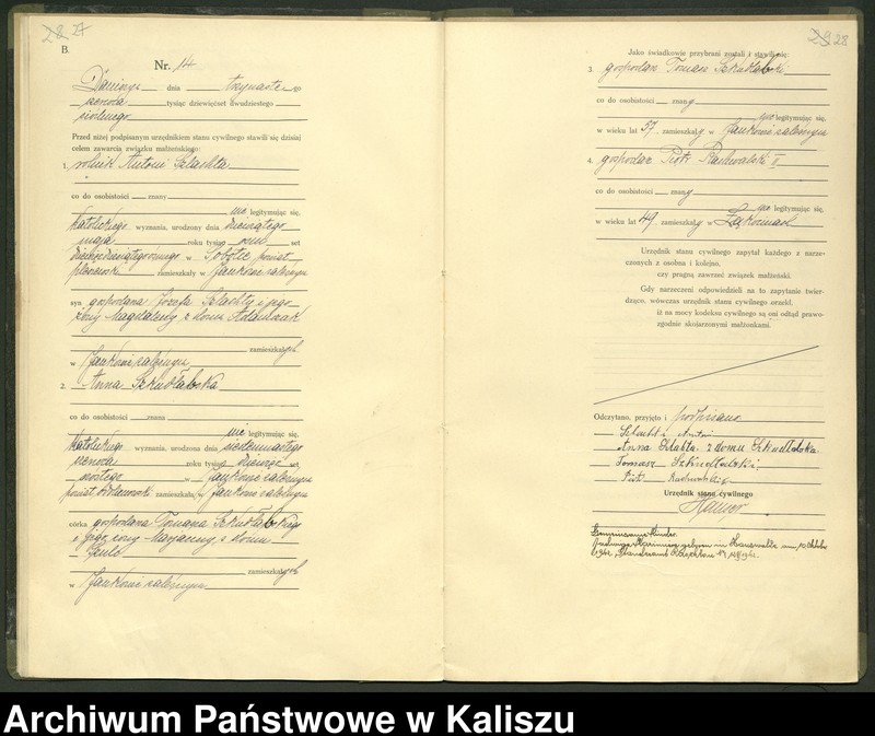 Obraz 17 z jednostki "[Księga małżeństw]"