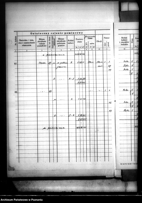 Obraz 18 z jednostki "Ostateczny rejestr pomiarowy majątku Stare powiatu wyrzyskiego"