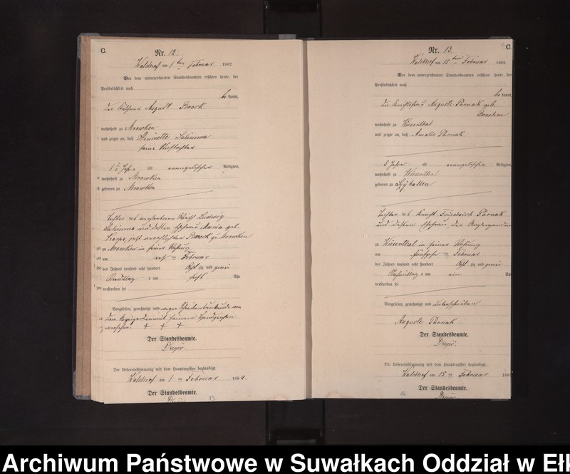 image.from.unit.number "Sterbe-Neben-Register des Königlich Preussischen Standes-Amtes Orlen Kreis Loetzen"