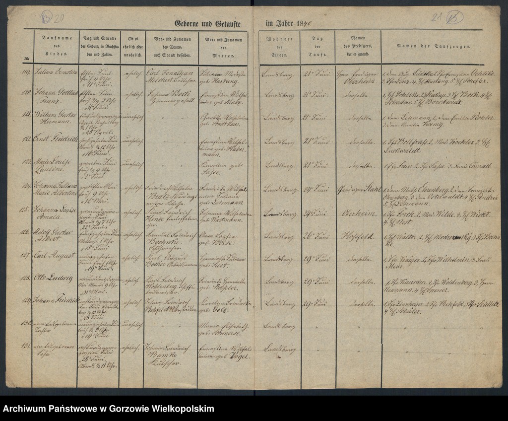 image.from.unit.number "Duplikate der Kirchenbücher von der Parochie der Hauptkirche zu Landsberg an der Warthe (zawiera też księgę zgonów Konkordien Kirche z 1840 r.)"