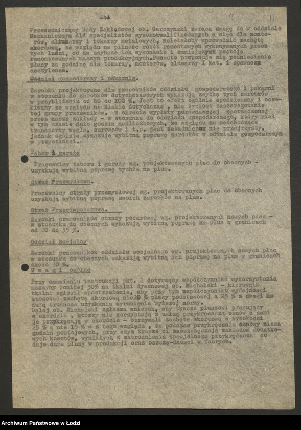 Obraz 12 z jednostki "Reforma płac; protokoły z zebrań zakładowych"