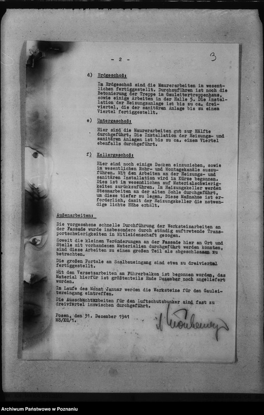 Obraz 7 z jednostki "Sprawozdania ze stanu robót przy przebudowie zamku w Poznaniu"