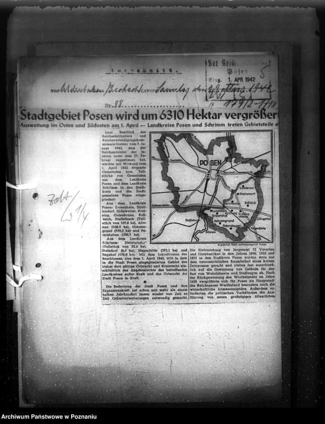 Obraz 9 z jednostki "Wycinki prasowe dotyczące Kraju Warty"