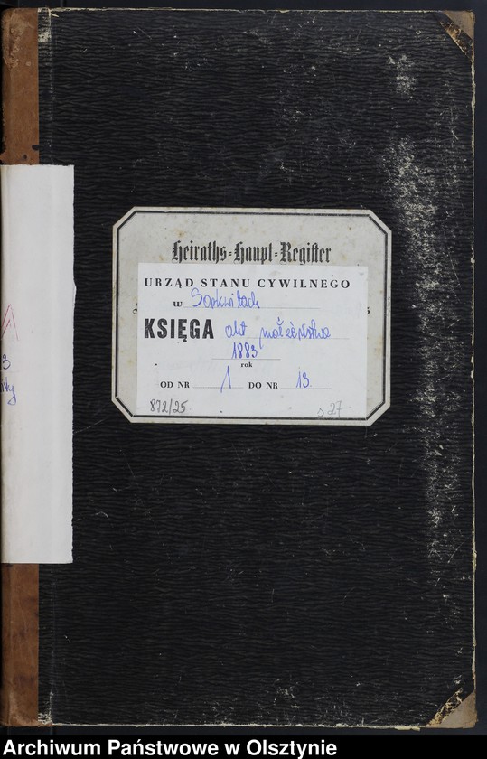 image.from.unit.number "Heiraths-Haupt-Register Nr 1 - 13"