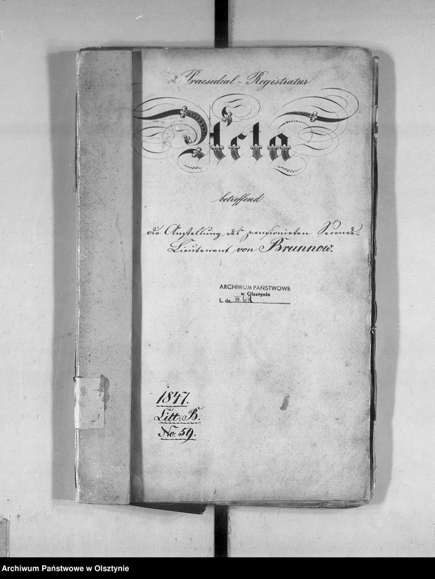 image.from.unit.number "Anstellung des pensionirten Seconde-Lieutenant von Brunnow"