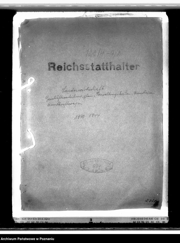 Obraz 4 z jednostki "Landeswirtschaft. Geschäftsverteilungsplan. Verwaltungskosten. Dienstreisen. Dienstkraftwagen"