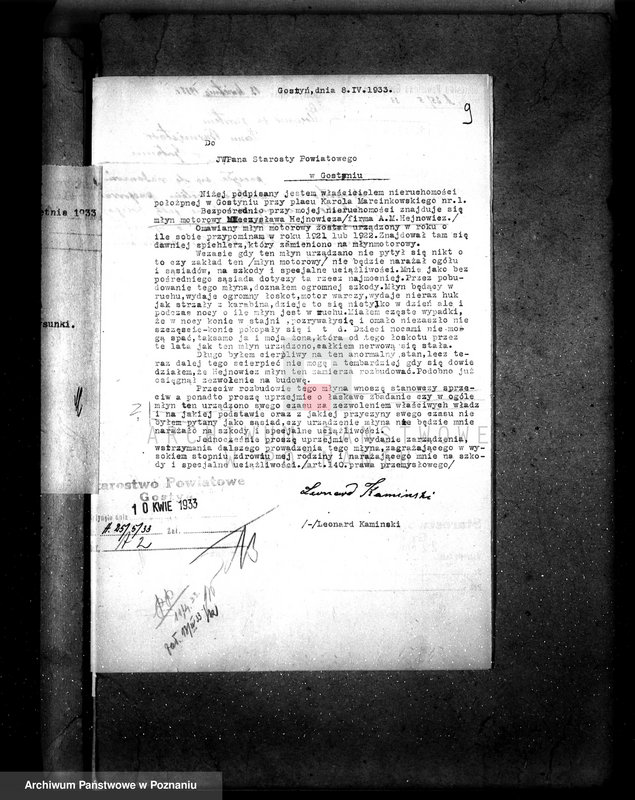 Obraz 14 z jednostki "Tartak parowy W. Nawrockiego w Gostyniu nr woj. kotła 3119"