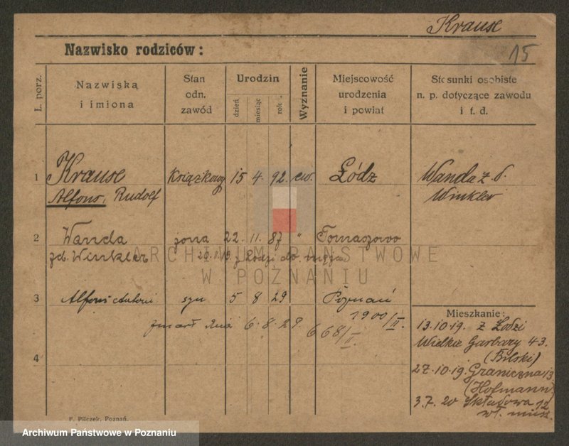 Obraz 15 z jednostki "Krause (żonaci i wdowy)"