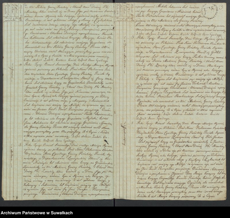 image.from.unit.number "Akta urodzonych gminy puńskiey od 1-go stycznia do dnia ostatniego grudnia 1816 roku."