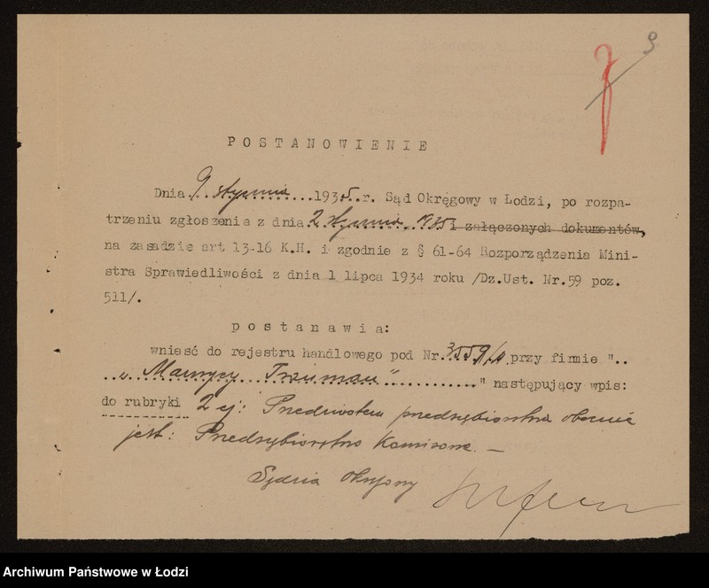 Obraz 11 z jednostki "Maurycy Trauman - ajentura"