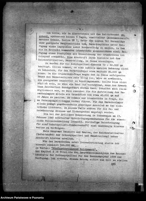 Obraz 7 z jednostki "Barackenlager Posen, Ordnungspolizei, Bulgarische Strasse"