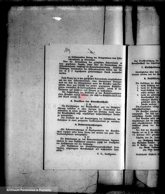 Obraz 18 z jednostki "Kleinsiedlungs Genossenschaft Schubin /Przymusowa administracja spółdzielni/"