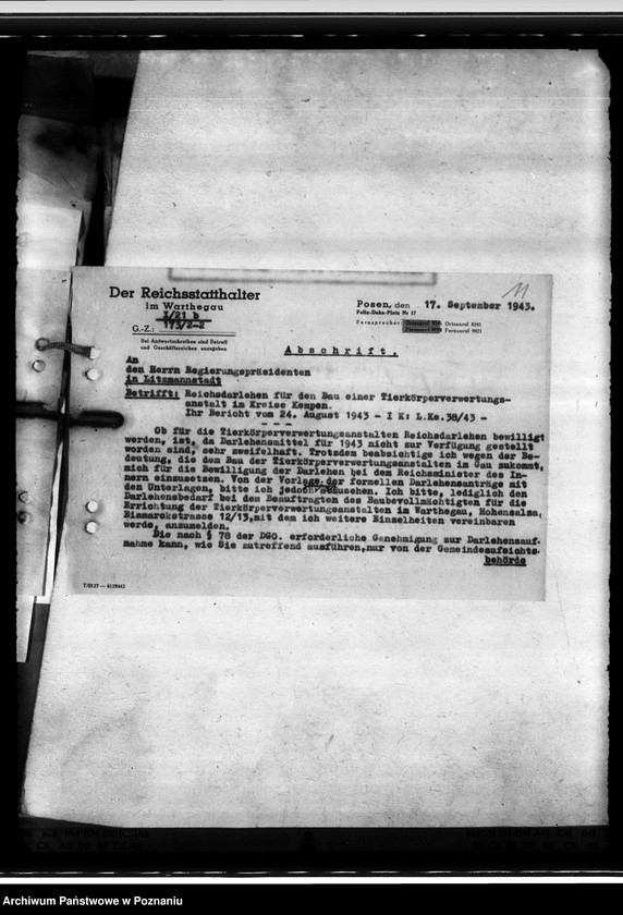 Obraz 15 z jednostki "Tierkörperbeseitigungsanstalten. Fleischmehlfabriken. Silberfuchsfarme"