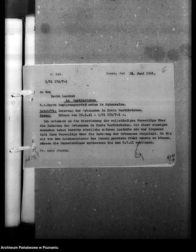 Obraz 10 z jednostki "Ortsnamenänderung - Kreis Warthbrücken (Koło)"