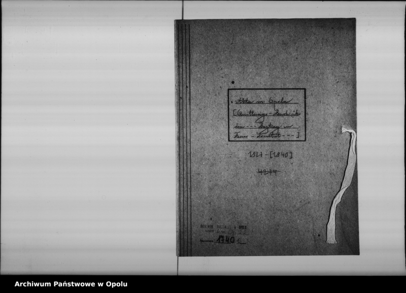 Obraz 4 z jednostki "Quittungs-Buch über den vom Seilermeister Herr Baydel gethanenen Beitrag zur Feuer-Societät von dem Hause sub No. 208 in d[er] Stadt 16 Grosch. [Groschowitzer] Vorst. [Vorstadt] In der Stadt Oppeln. Vom 1 Januar 1827 bis ult[imo] December 18[40]"