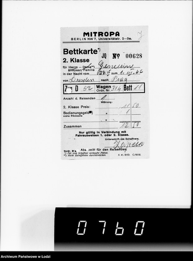 Obraz 11 z jednostki "4. Kassenbelege von nr 627- 846"