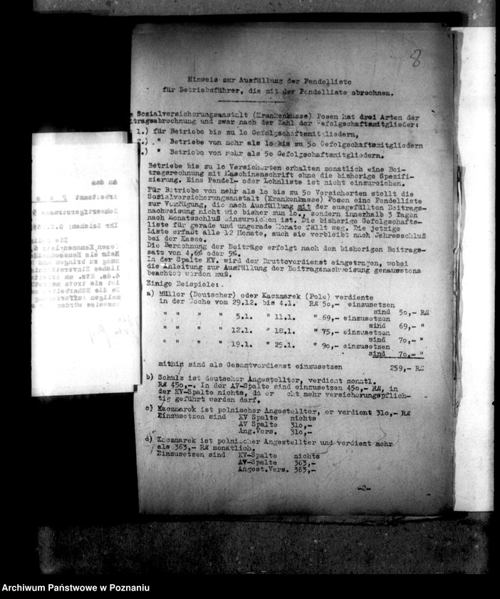 Obraz 12 z jednostki "Polin Marie Nowacka und Socialversicherung [Akta personalne krawcowej Marii Nowackiej. Listy płac personelu polskiego za lipiec 1944 r.]."